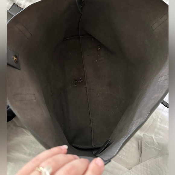 Saint Laurent (YSL) East-West Shopping Bag Tote in Smooth Leather Grey Asphalt - Picture 11 of 11